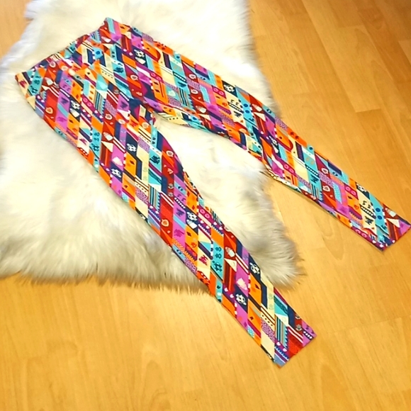 Disney LLR Its a Small World Legging-Orange Mix-#1439 - Picture 7 of 9